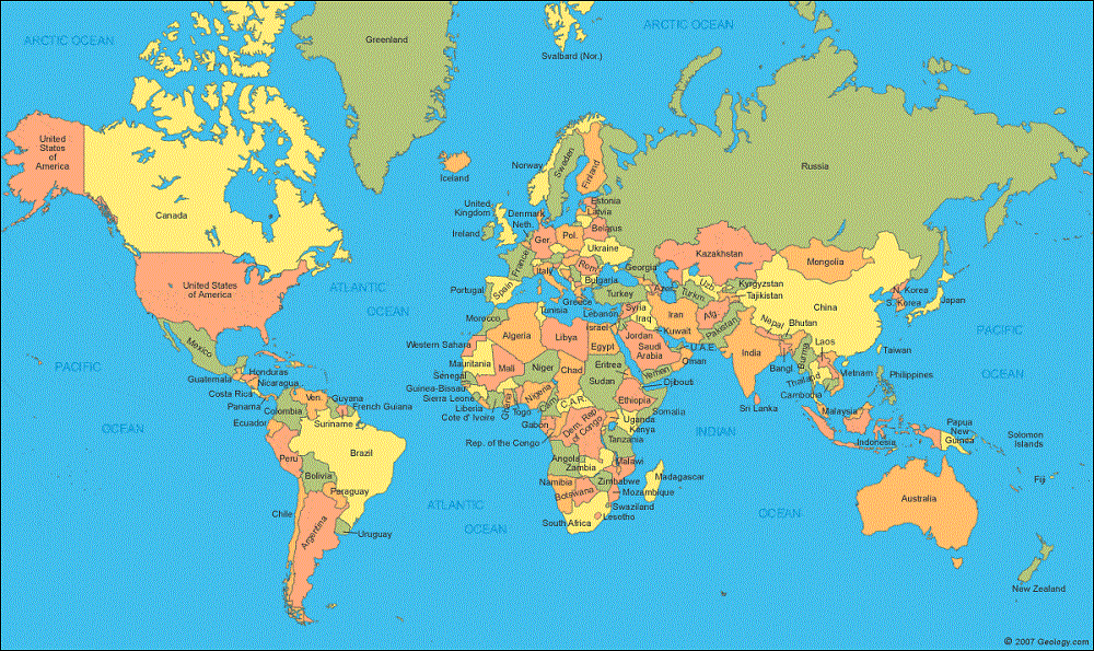 worldwide map